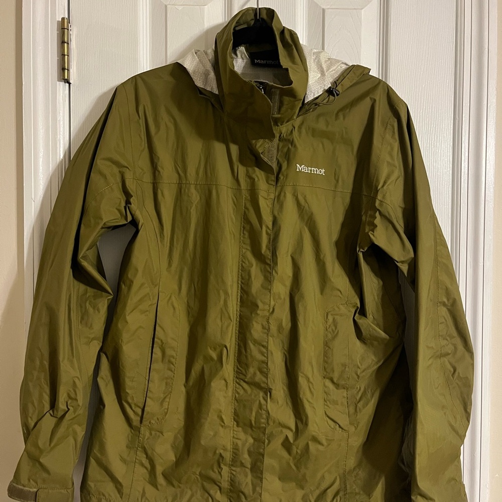Marmot Olive Green Rain Jacket